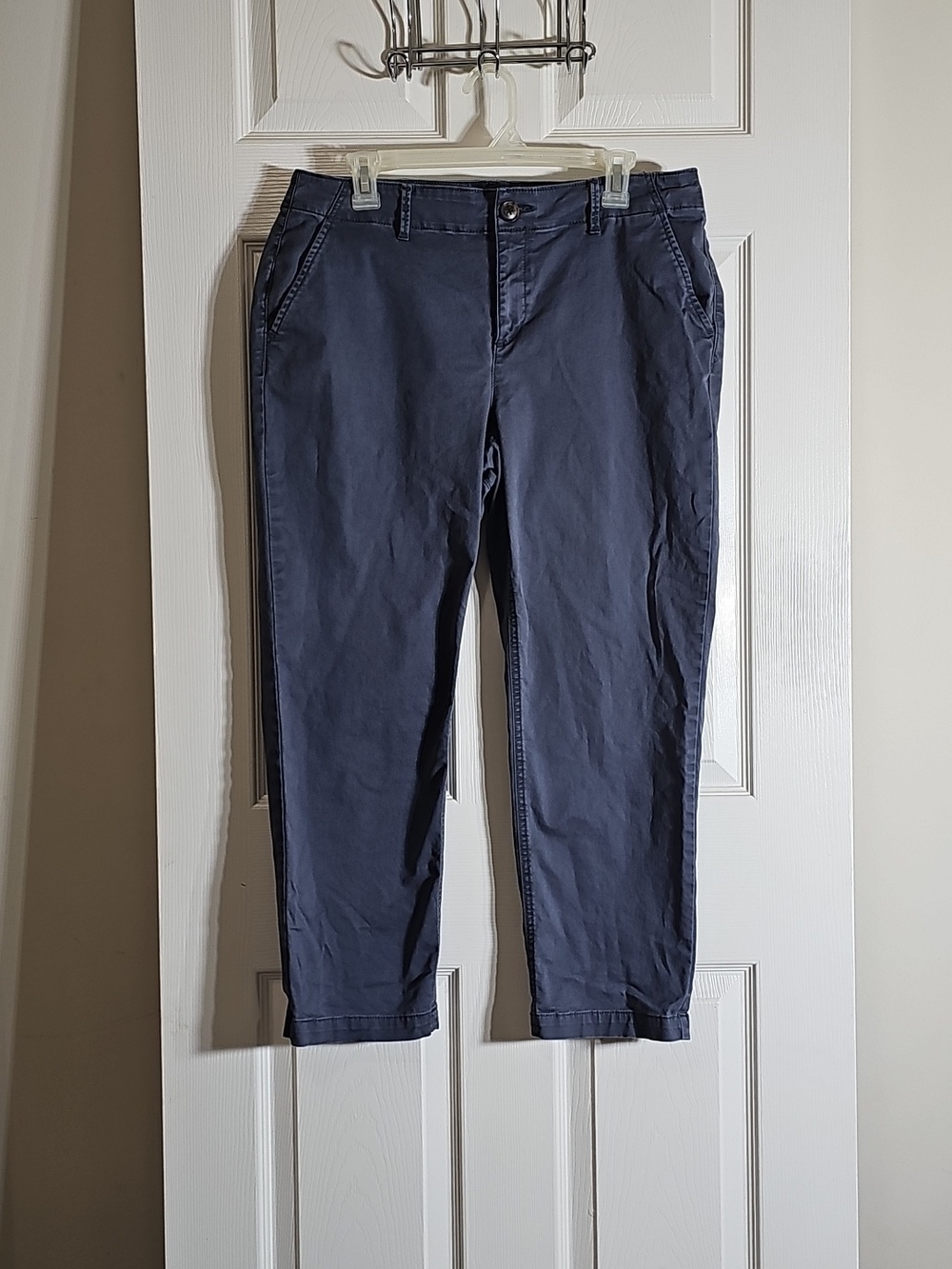 LOFT the Slim Blue Stretch Cotton Khaki Pants Size 10